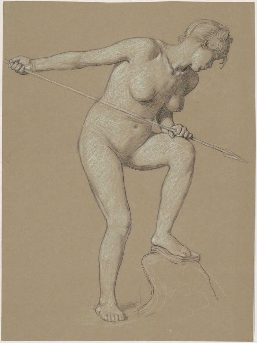 Girl Spearing Dolphin