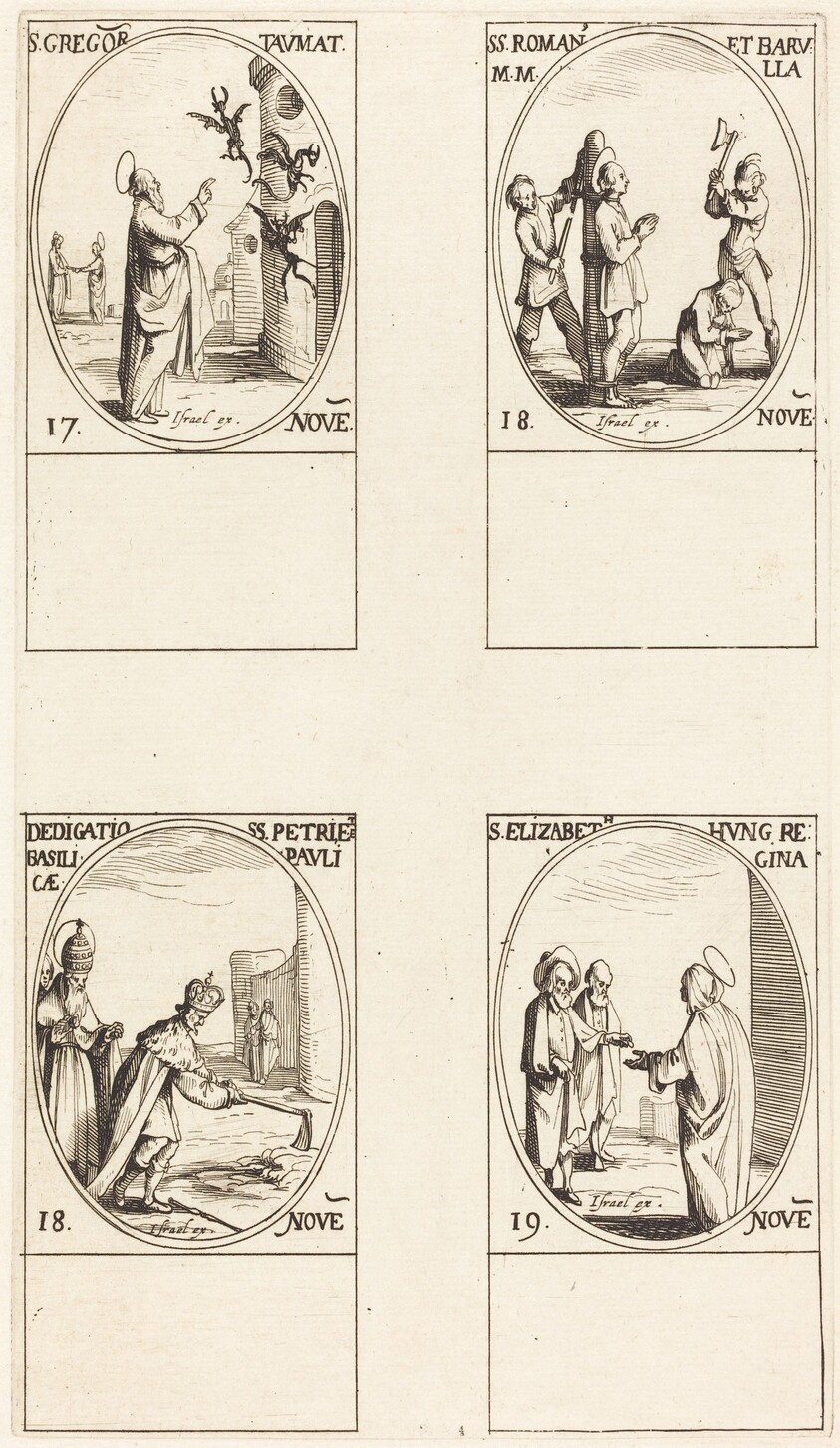 St. Gregory; Sts. Romanus & Barulla; Dedication of the Basilicas of Sts. Peter & Paul; St. Elizabeth