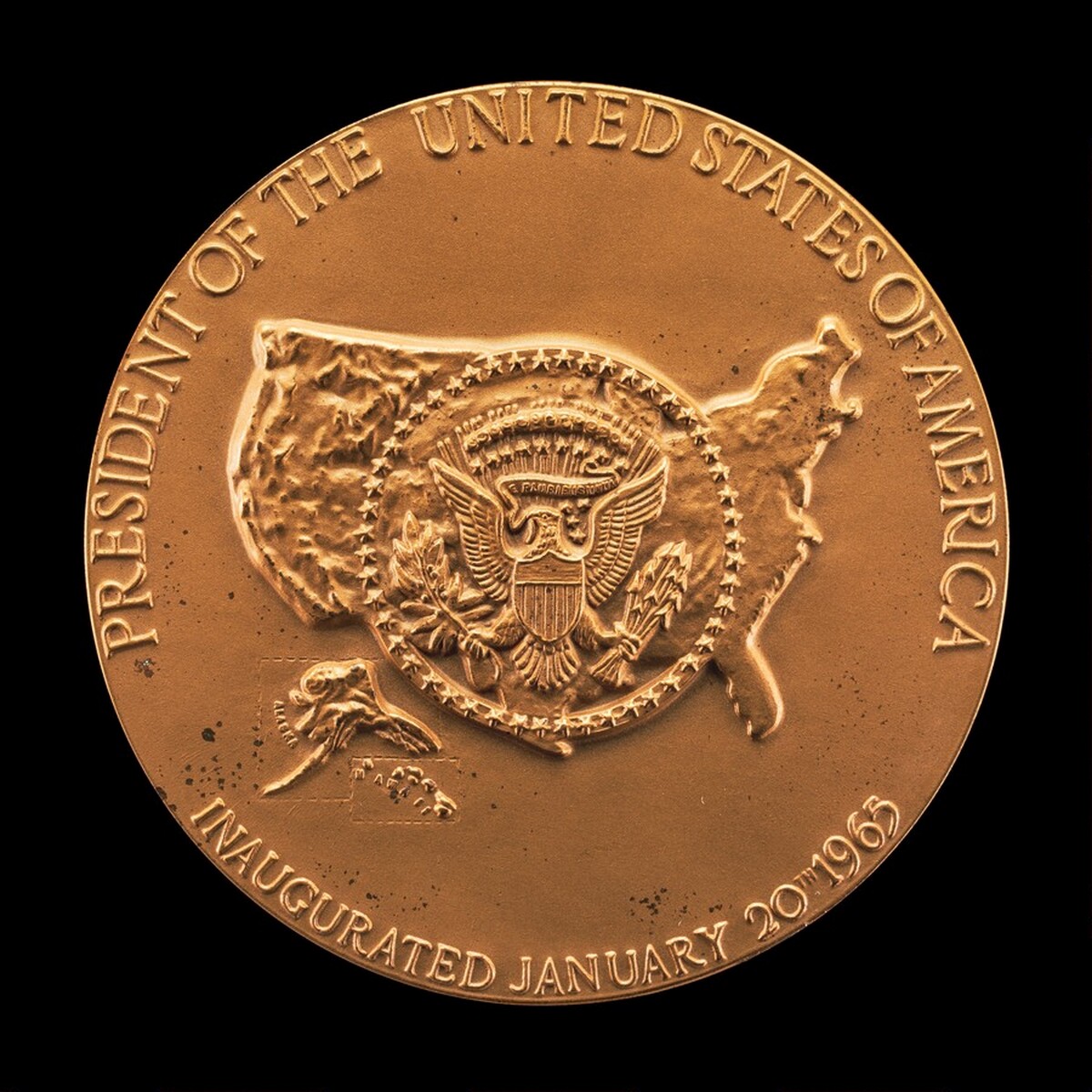 Lyndon Baines Johnson Inaugural Medal [reverse]