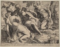 Mercury and the Three Graces, Agostino Carracci after Jacopo Tintoretto, 1589