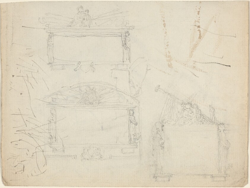 Designs for Monuments [recto and verso]