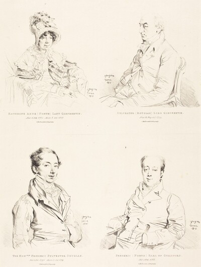 Sylvester (Douglas) Lord Glenbervie; Katherine Anne (North) Glenbervie; Frederic (North) Earl of Guilford; Frederic Sylvester Douglas