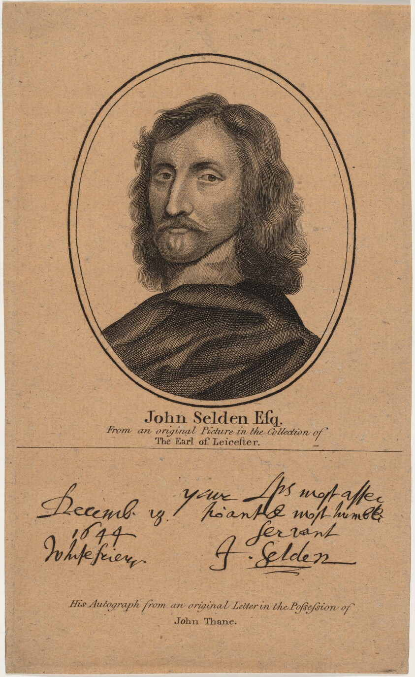 John Selden, Esq., Jurist and Antiquary