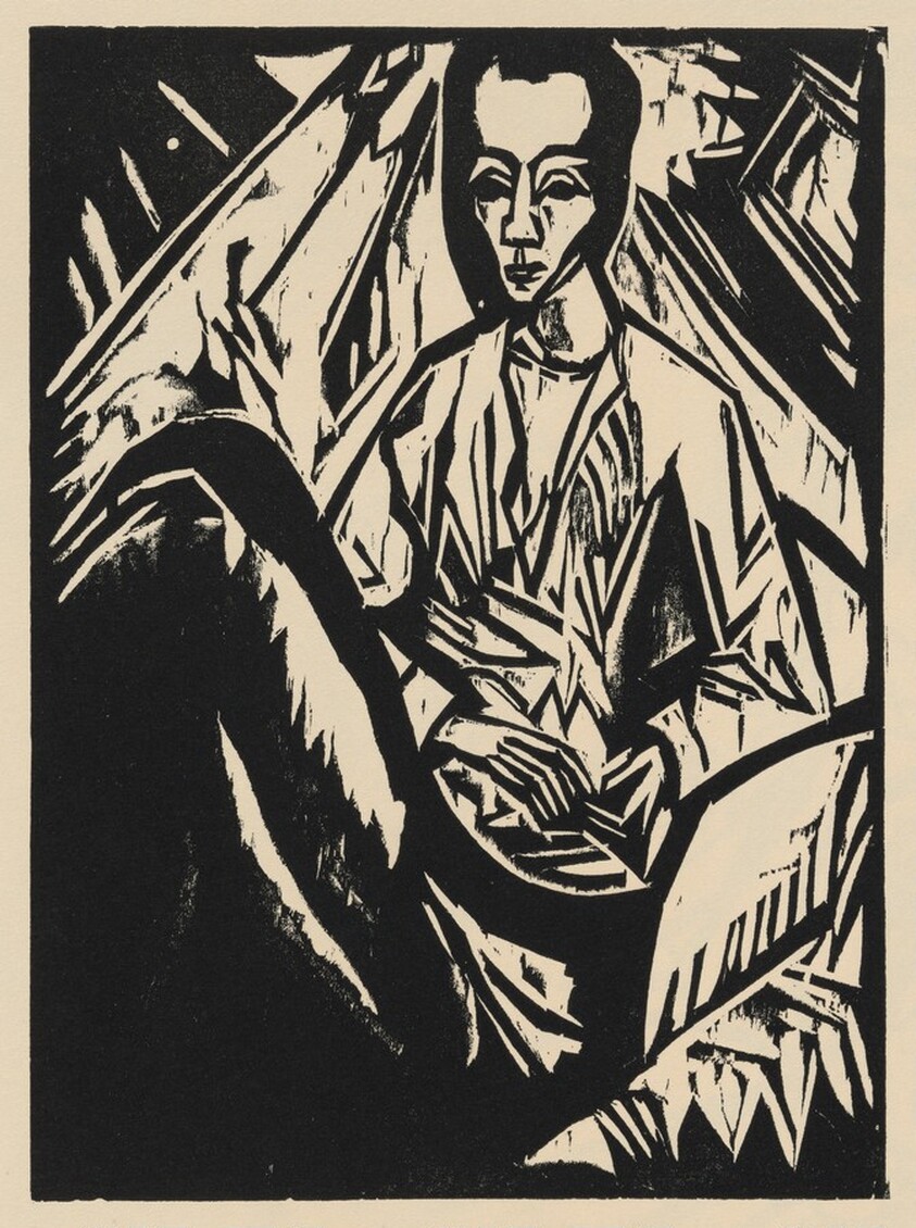 Krankes Mädchen (Sick Girl) from Deutsche Graphiker der Gegenwart (German Printmakers of Our Time)