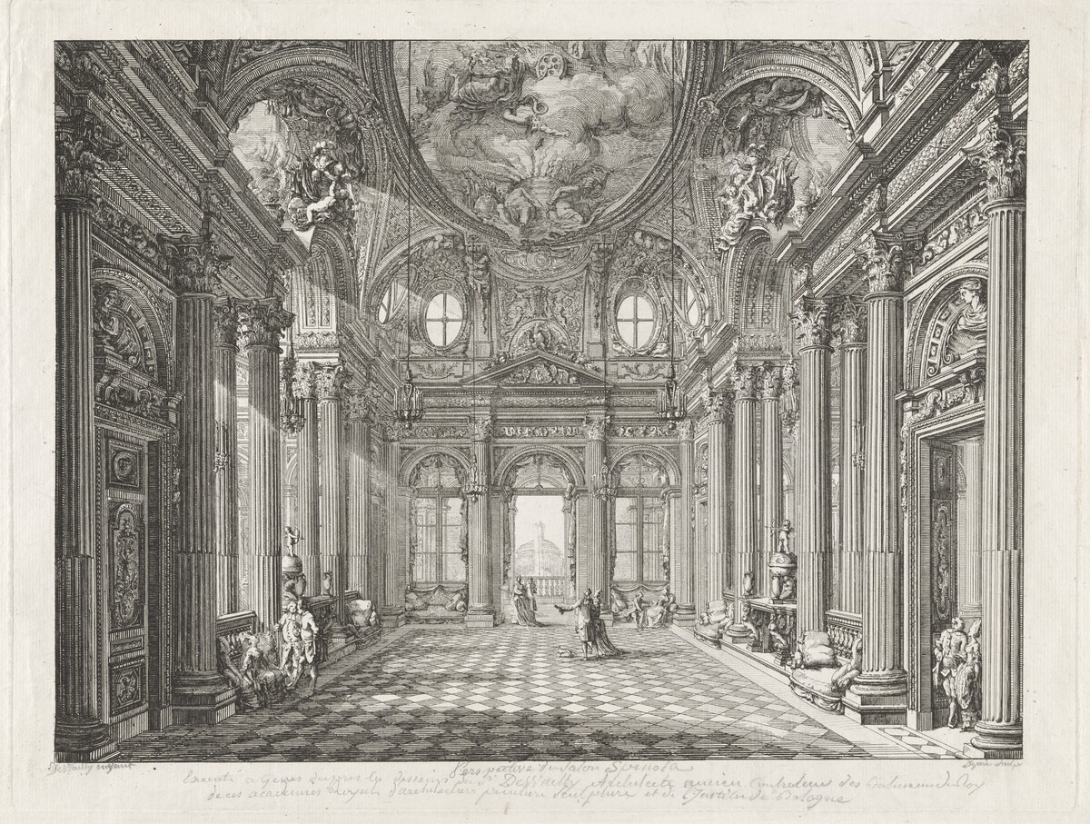 Perspectival View of the Salon of the Palazzo Spinola, Genoa