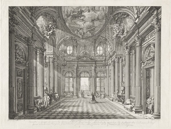 Perspectival View of the Salon of the Palazzo Spinola, Genoa