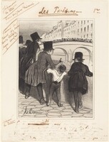 Les Badauds, Honoré Daumier, 1839