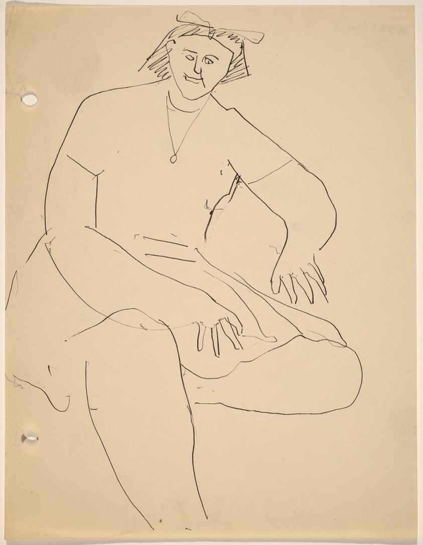 Seated Young Girl Wearing a Locket, Bow in Hair