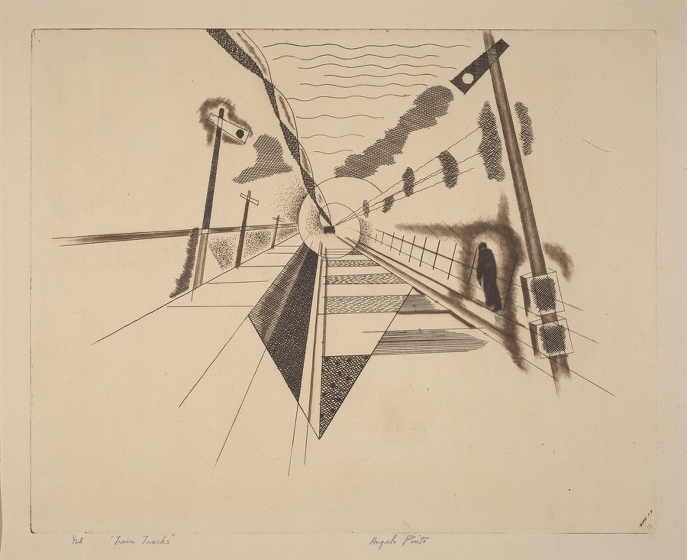 Train Tracks, Angelo Raphael Pinto, 1936