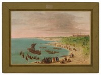 The Expedition Leaving Fort Frontenac on Lake Ontario. November 18, 1678, George Catlin, 1847/1848