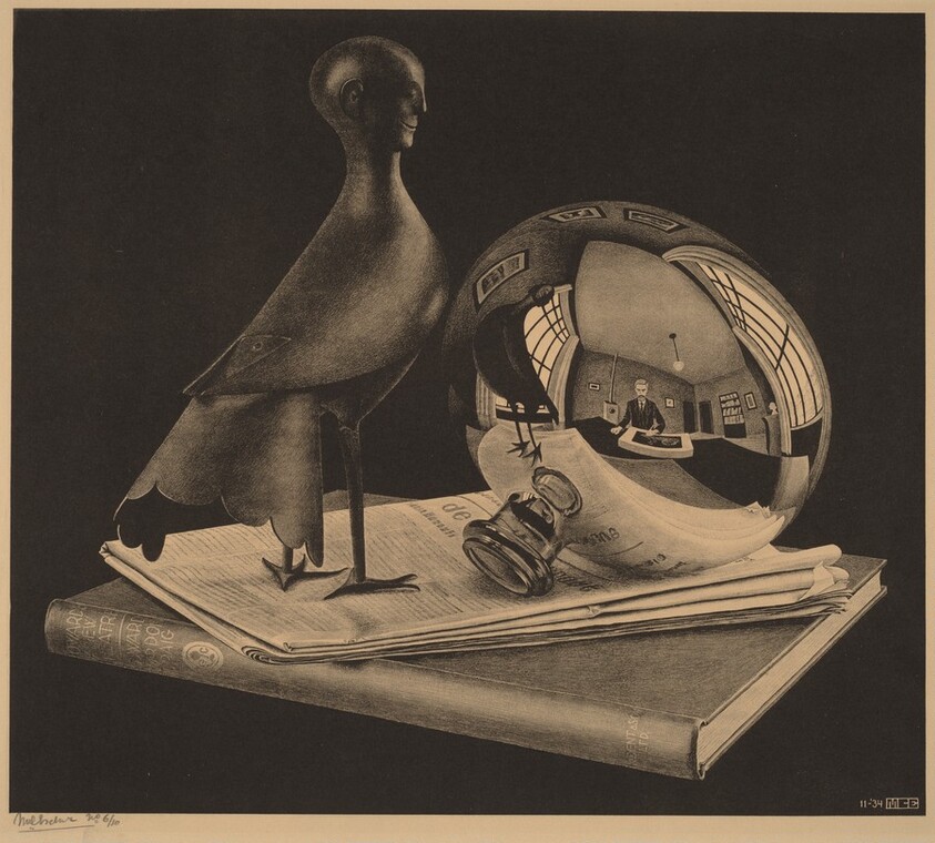 Still Life with Spherical Mirror