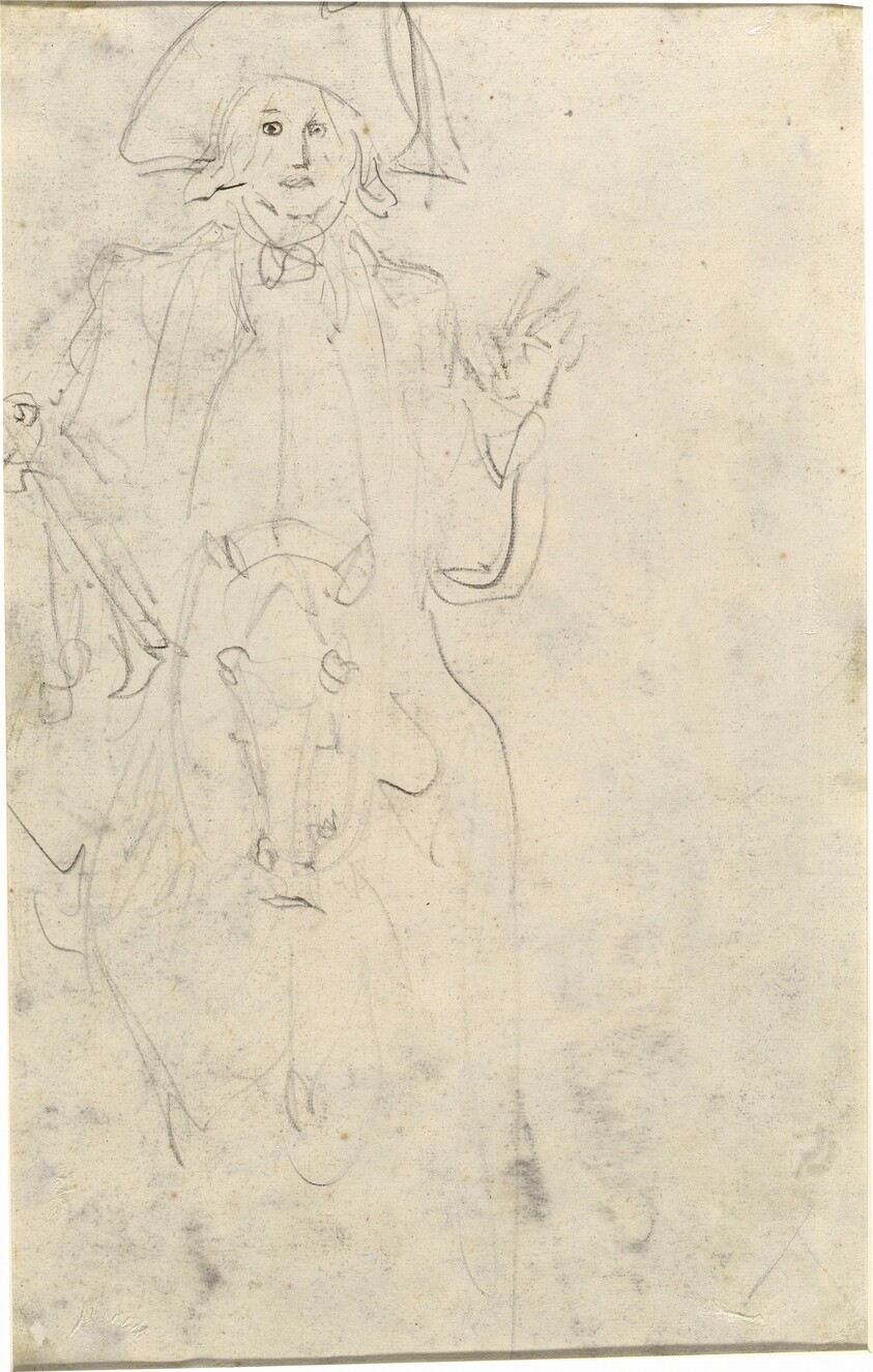Man on a Horse [verso]