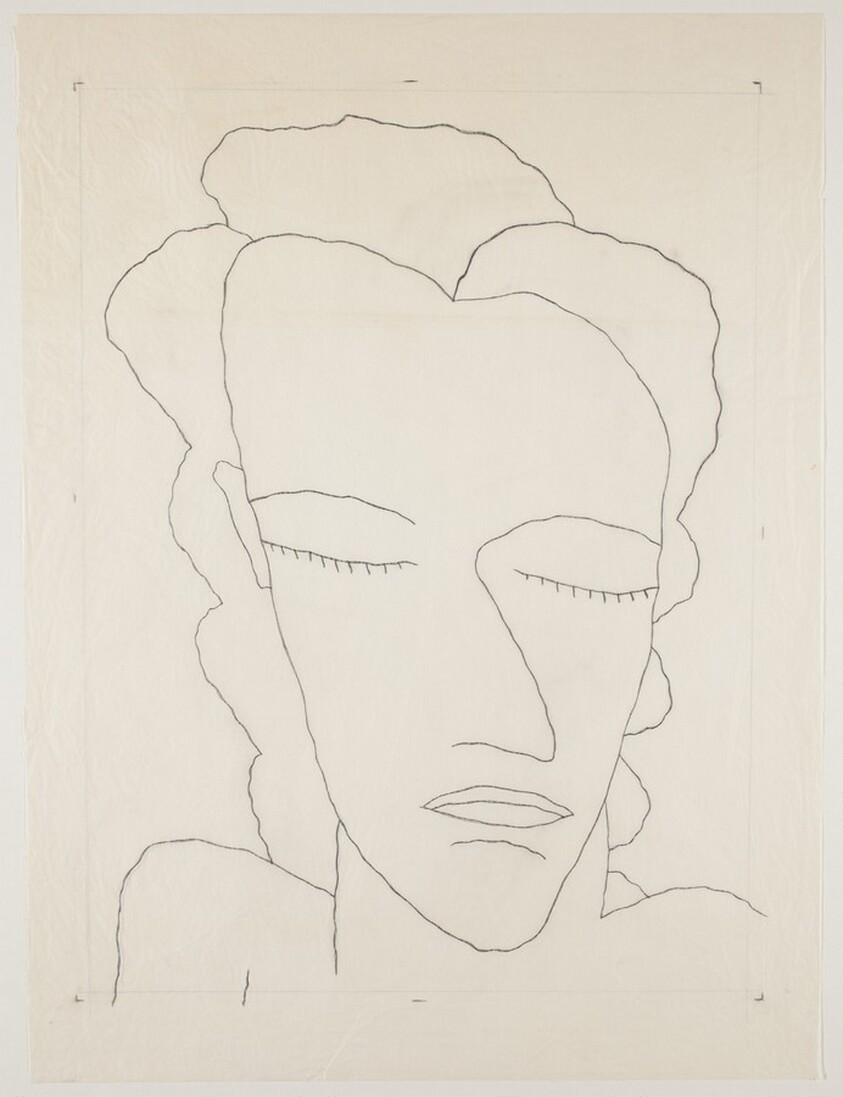 Drawing for "Female Head"