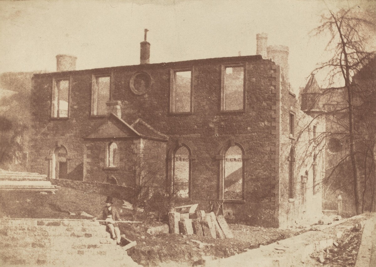 Lady Glenorchy's Chapel during demolition, on the site of Waverley Station