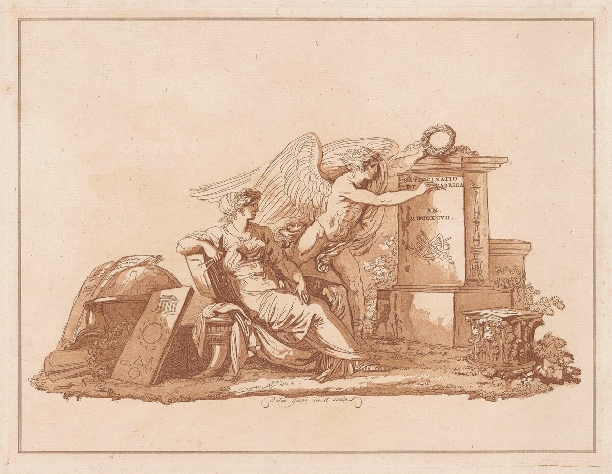 Personification of Architecture with the Genius of the Fine Arts