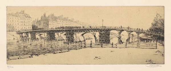 Le pont de la Tournelle en démolition (Demolition of the Tournelle Bridge)