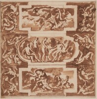 Modello for a Ceiling: Diana and the Dead Endymion, the Judgment of Paris, and the Death of Adonis, Nicolas Poussin, 1640/1642 (?)