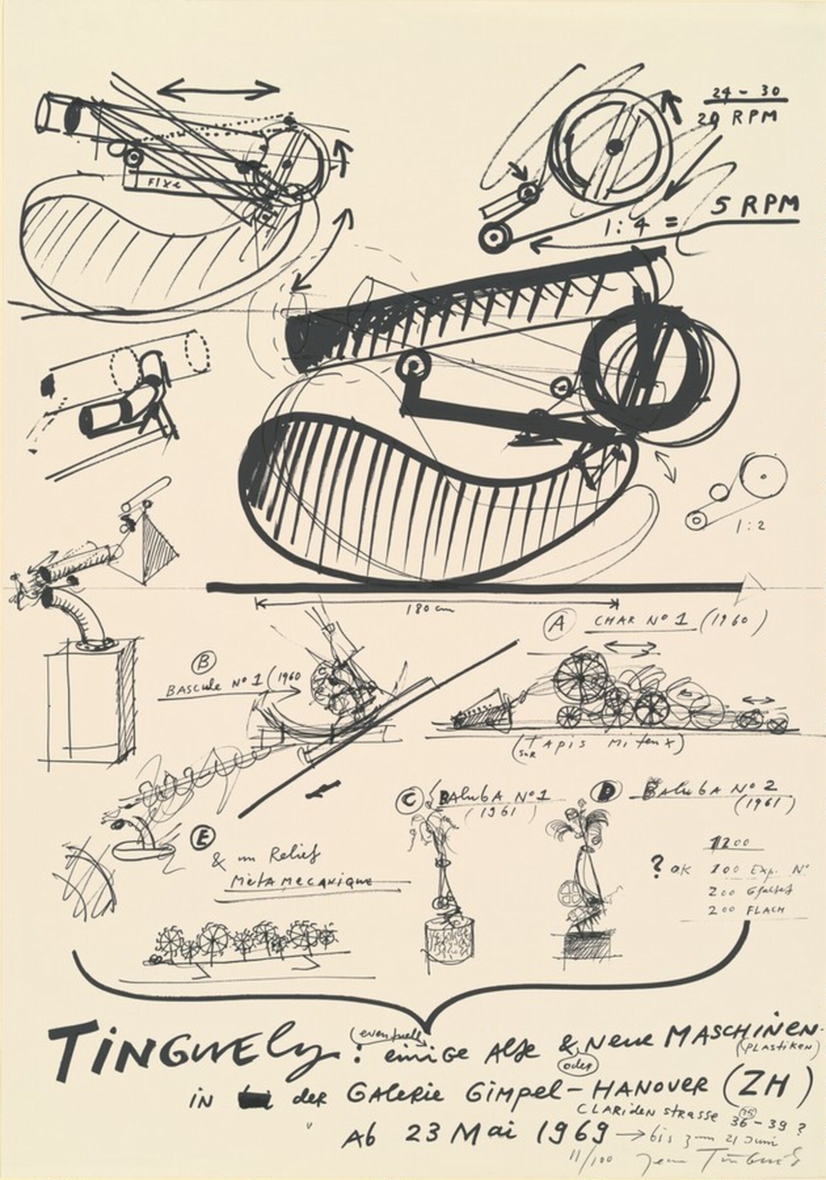 Tinguely, eventuell einige Alte & oder Neue Maschinen-(Plastiken), Jean Tinguely, 1969