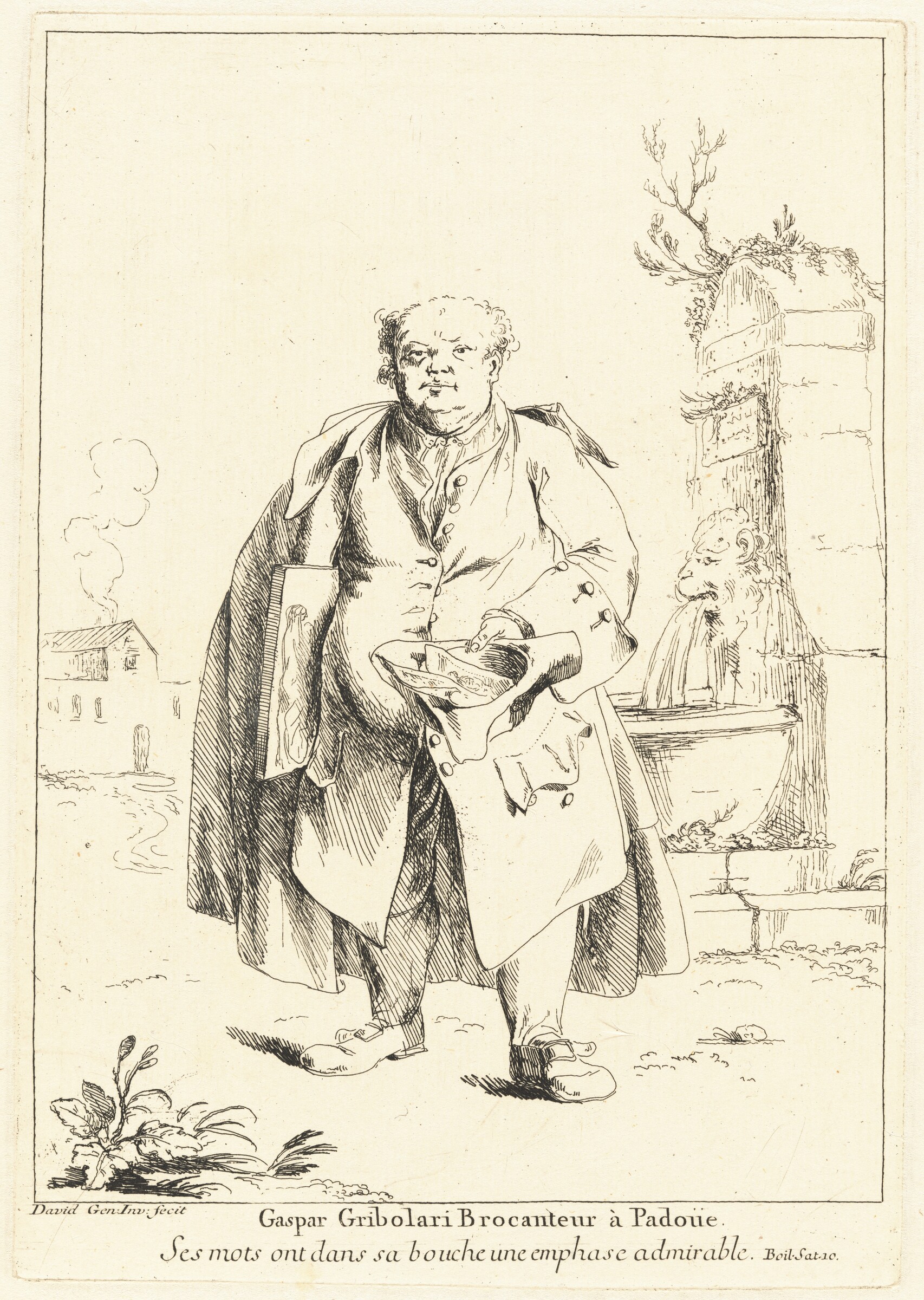 Gaspar Gribolari Brocanteur à Padoüe (Gaspar Gribolari, Secondhand Dealer in Padua), Giovanni David, 1775