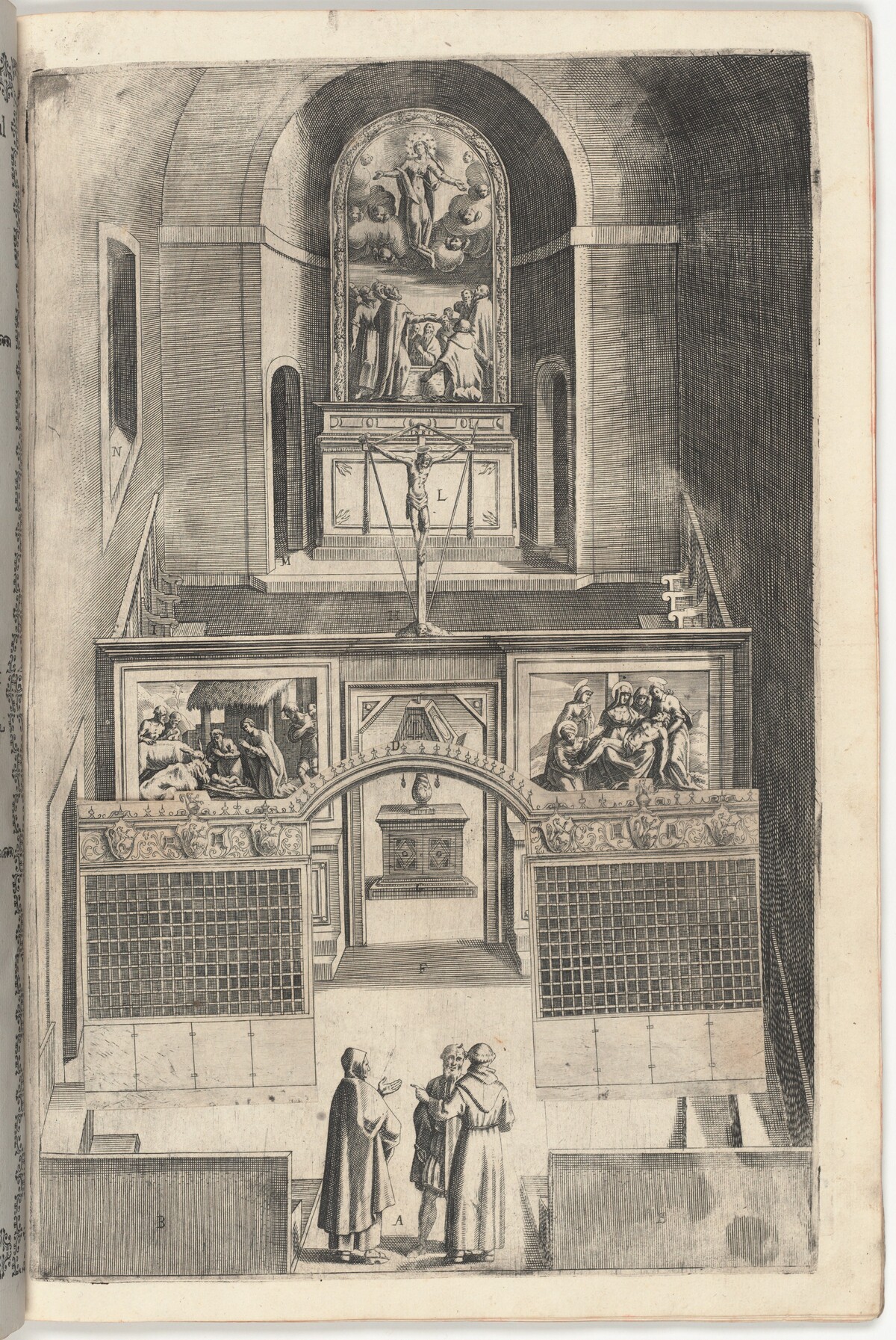 Interior of the Minor Church (Interno della chiesa minore) [plate F]