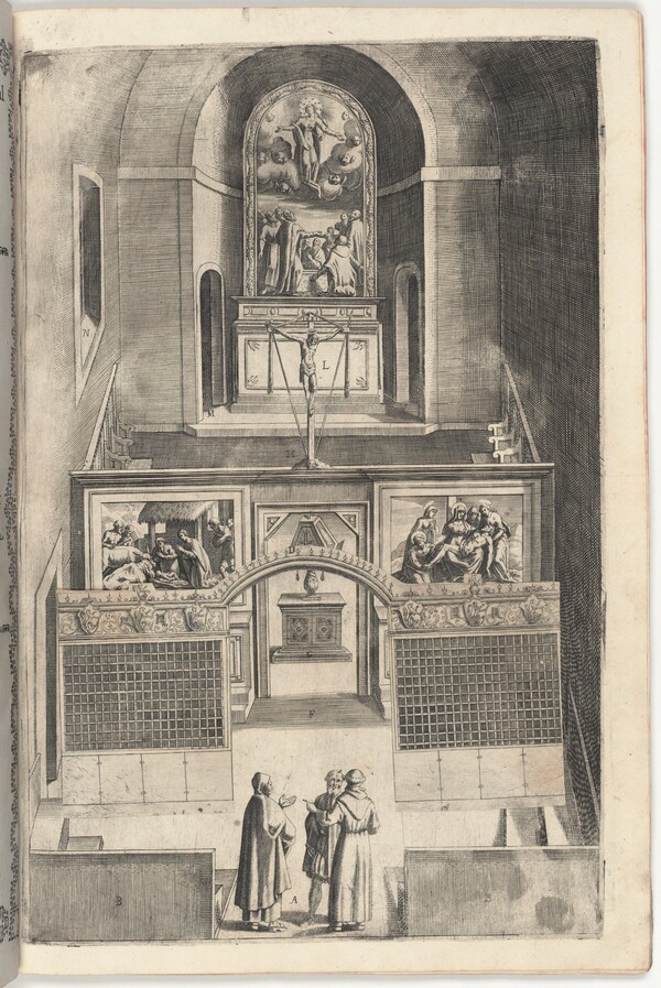 Interior of the Minor Church (Interno della chiesa minore) [plate F]