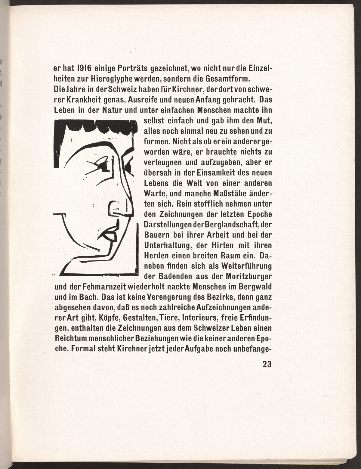 In-text plate from Kirchner Zeichnungen (Kirchner Drawings)