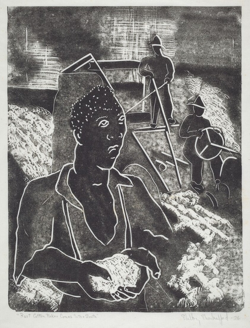 Rust Cotton Picker Comes to the South