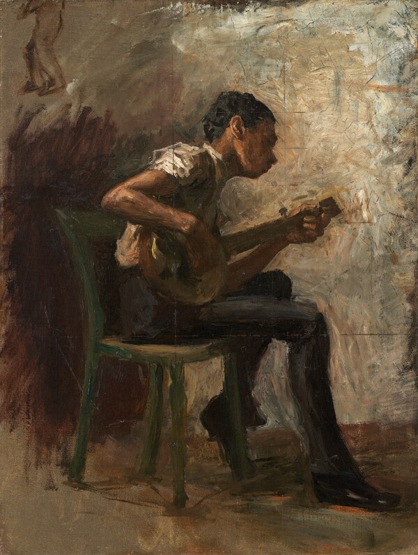 Study for "The Dancing Lesson": The Banjo Player