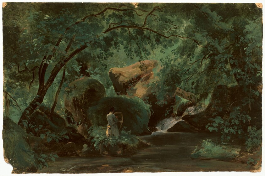 Forest Interior with a Painter, Civita Castellana