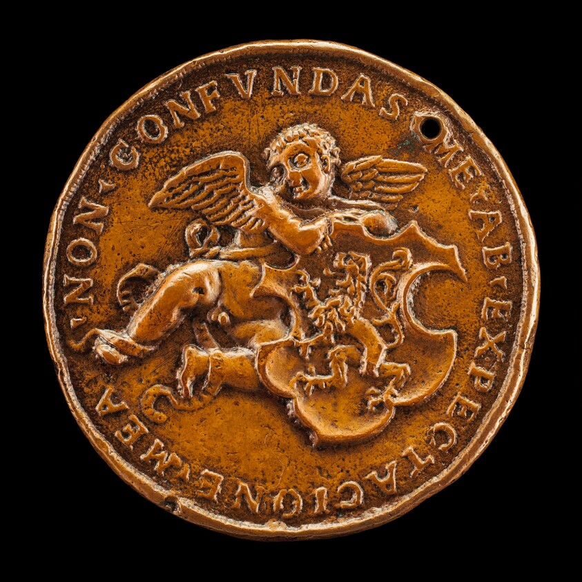 Putto Holding Arms of Vitry [reverse]