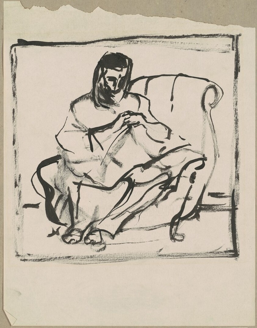 Elizabeth Seated Sewing