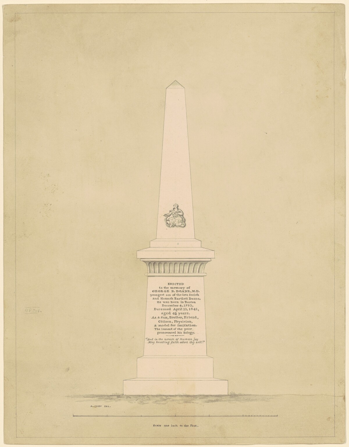 Design for a Monument in Memory of George B. Doane