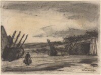 Stirlingshire Village, Winter, Sir Muirhead Bone