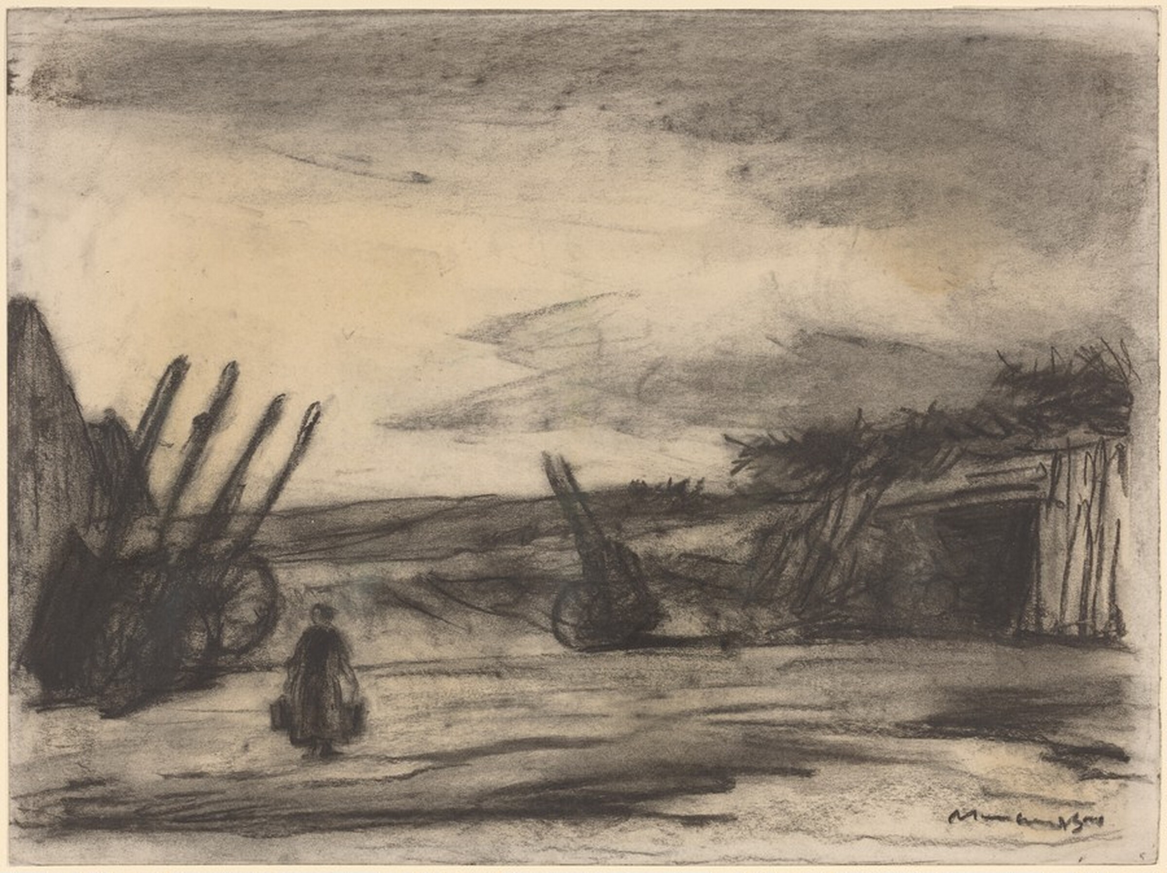 Stirlingshire Village, Winter, Sir Muirhead Bone