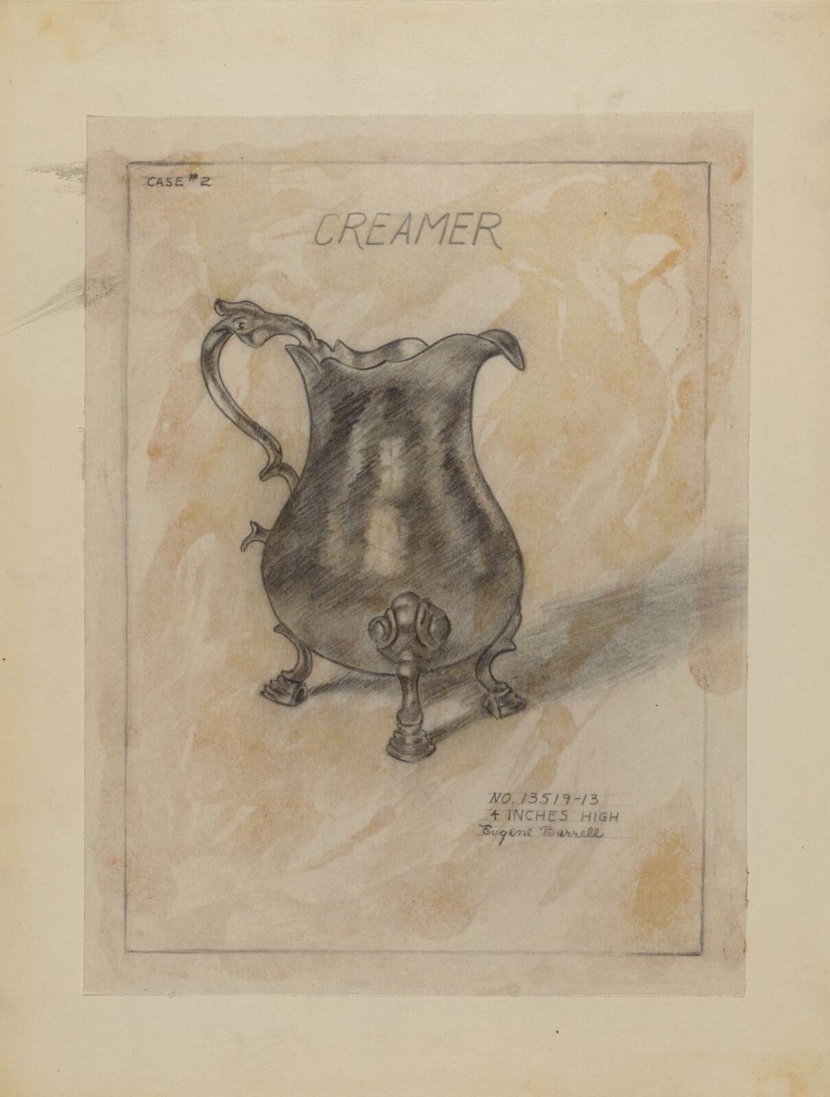 Silver Creamer, Eugene Barrell, 1936/1942