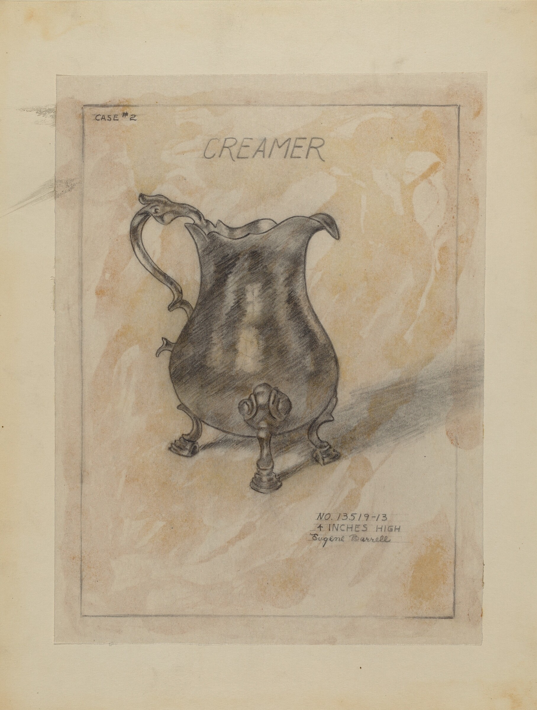Silver Creamer, Eugene Barrell, 1936/1942