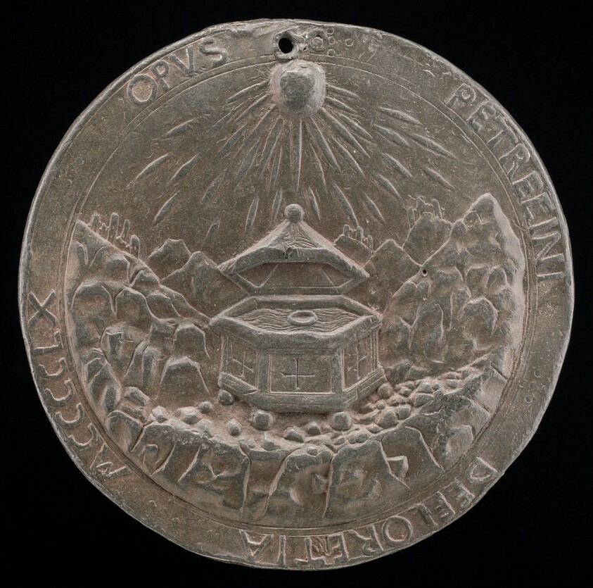 Hexogonal Font in a Landscape [reverse]