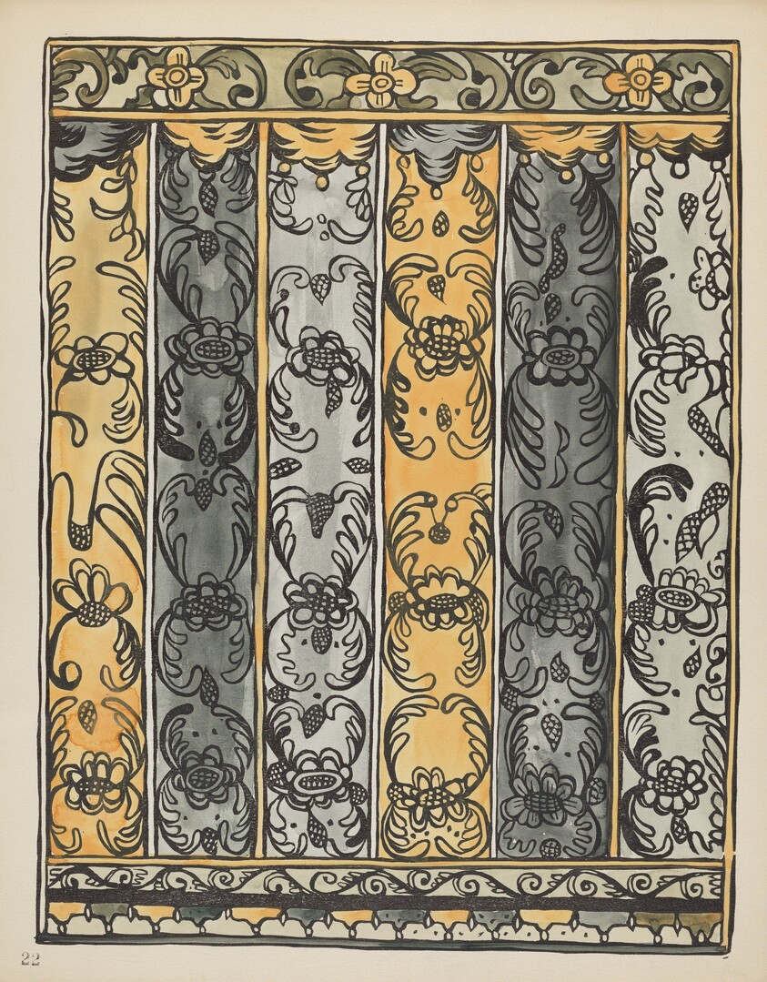 Plate 22: Wall Decoration, Laguna: From Portfolio "Spanish Colonial Designs of New Mexico"