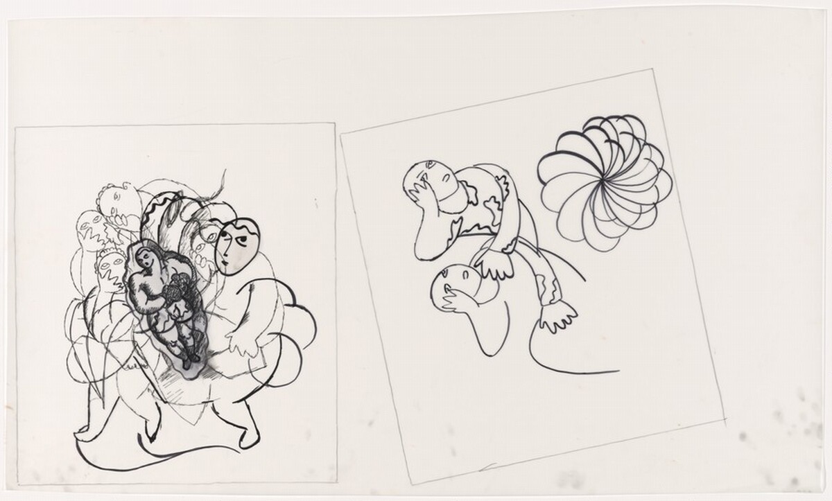 Drawing for "Surprising Novel: Chapter Three" and unidentified image