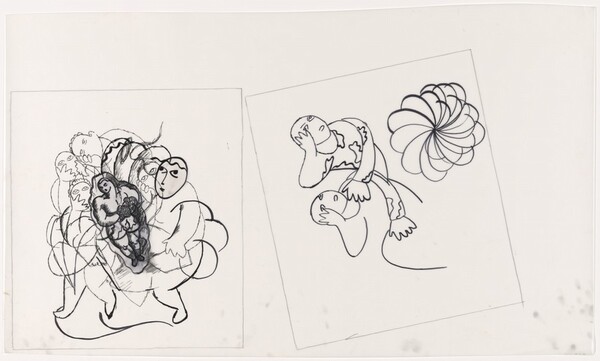 Drawing for "Surprising Novel: Chapter Three" and unidentified image