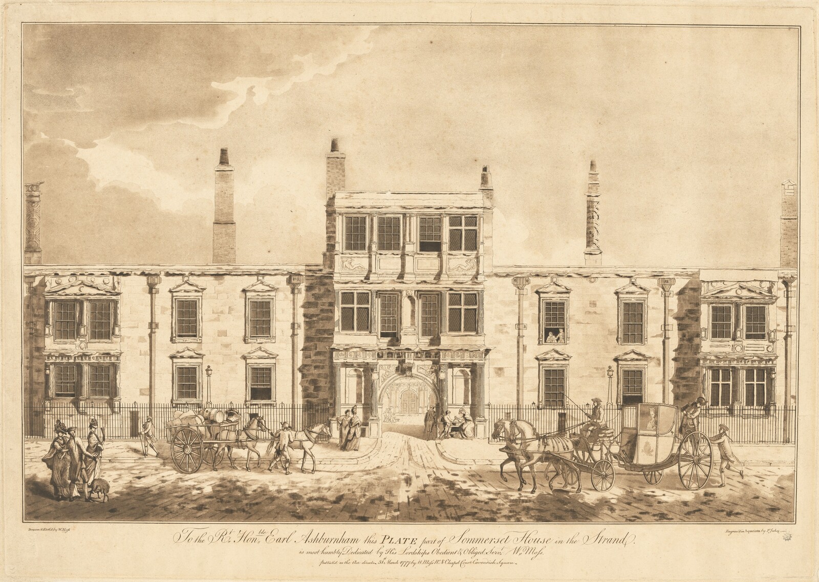 The North Front of Old Somerset House in the Strand