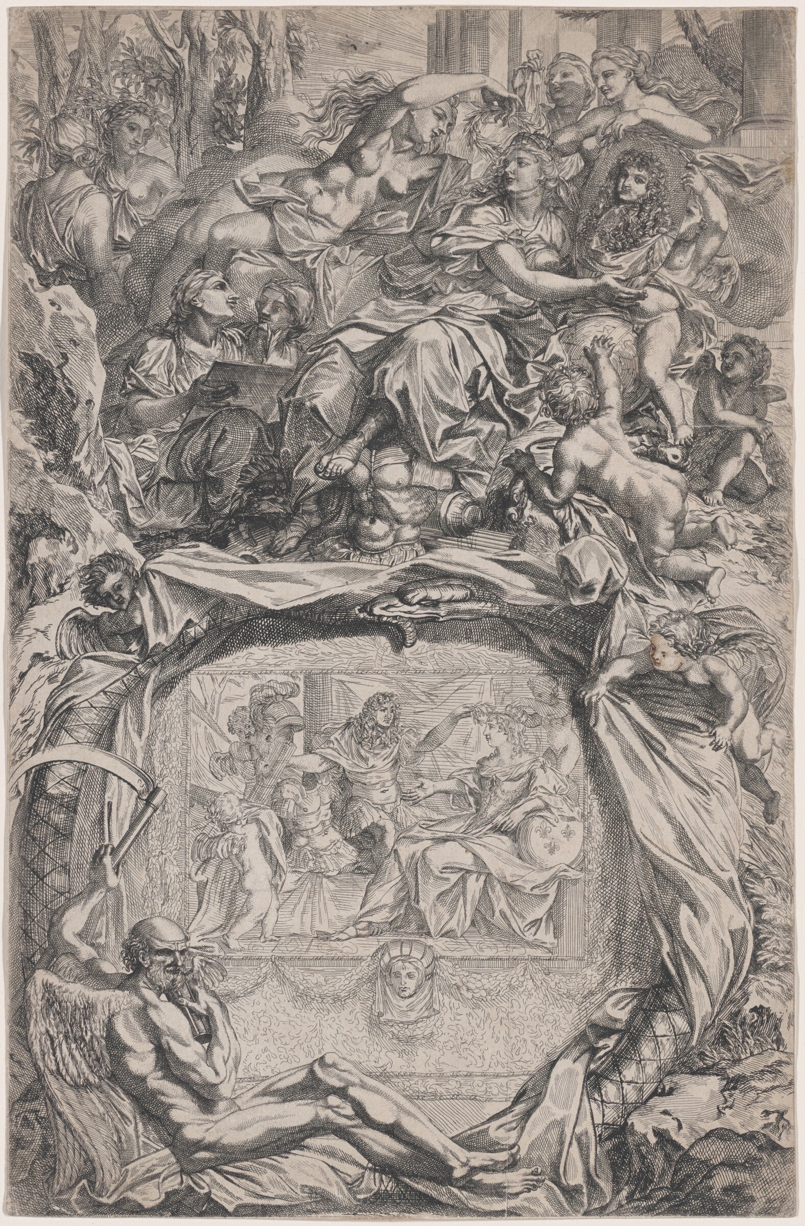 France Crowned with Victory by Louis XIV, François Verdier, 1690s(?)