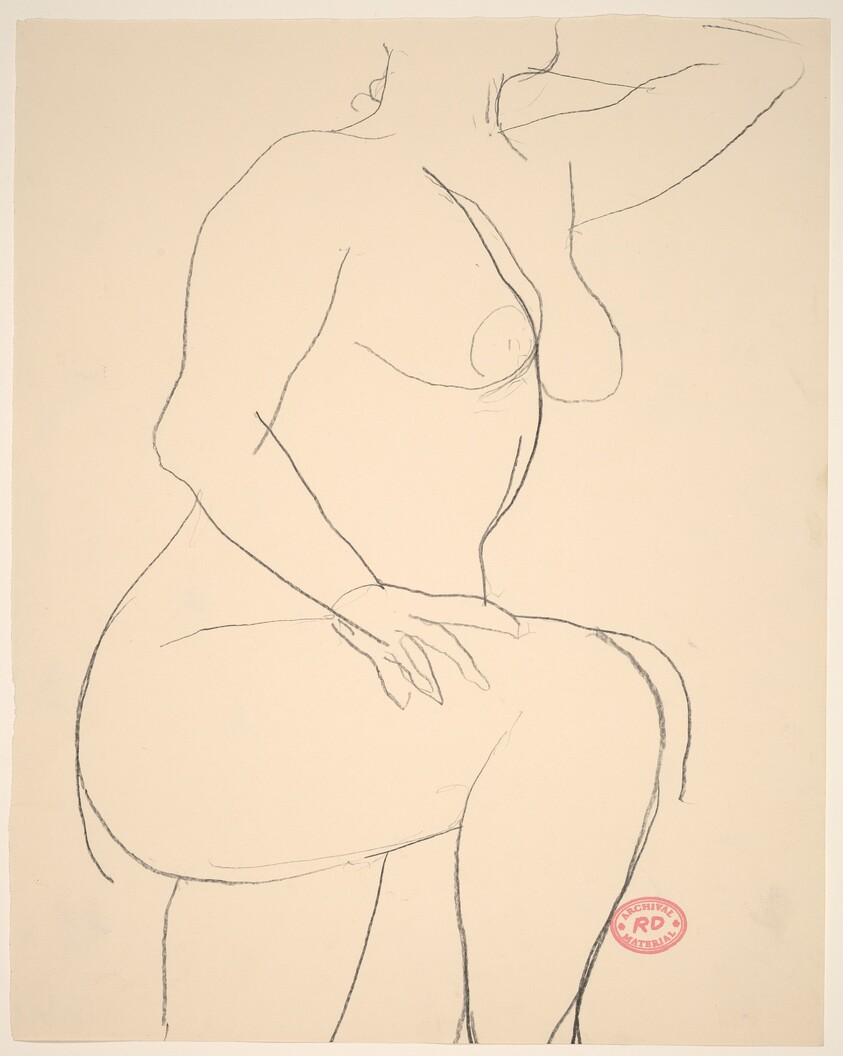 Untitled [nude with her left arm raised]