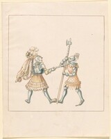 Foot Combat with Halberds, German 16th Century, c.1512-1515