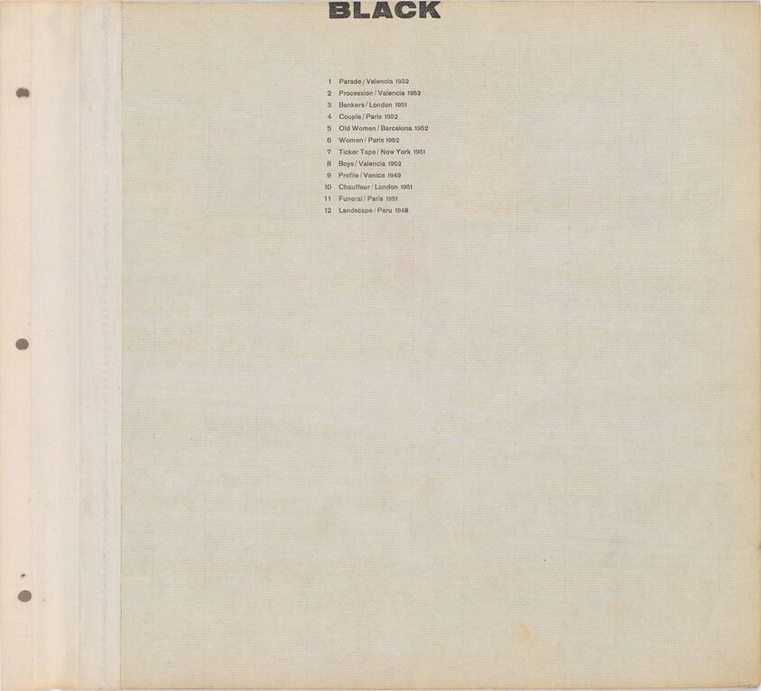 Title page for Black / Text page with illustration number