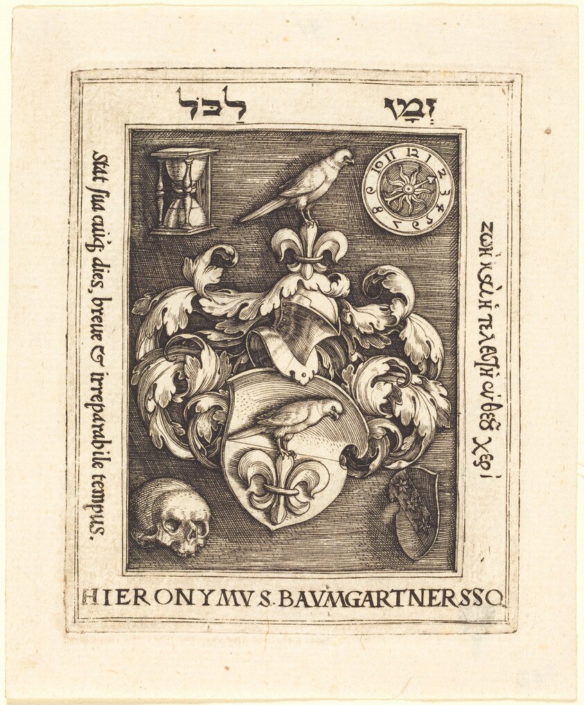 Bookplate of Hieronymus Baumgartner