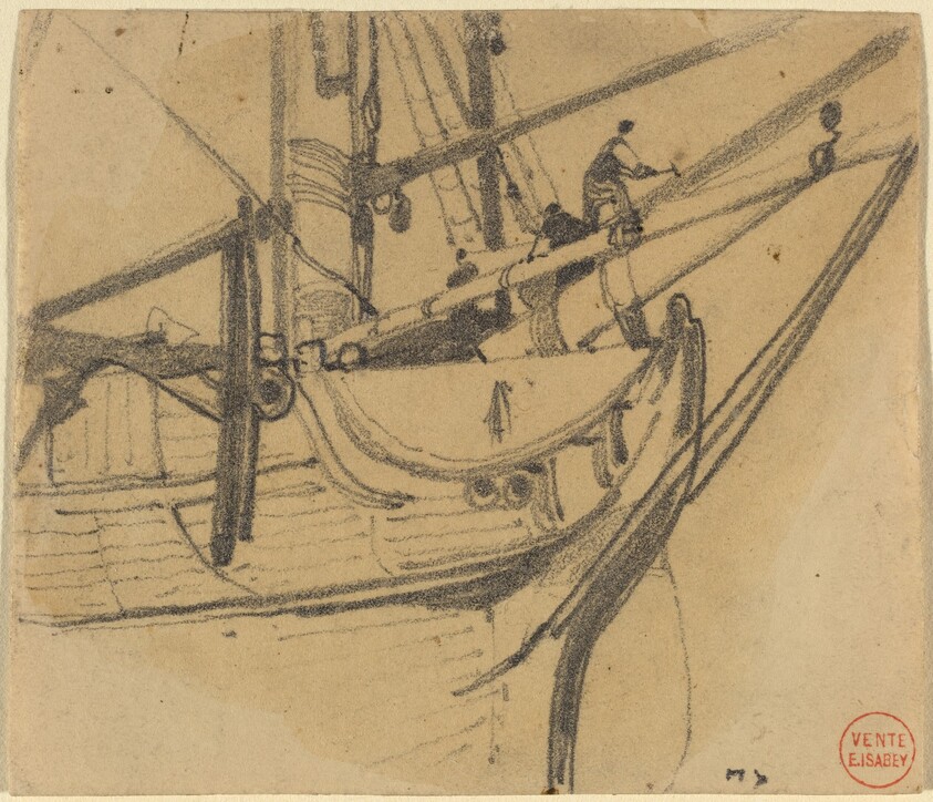 Men Repairing the Boom