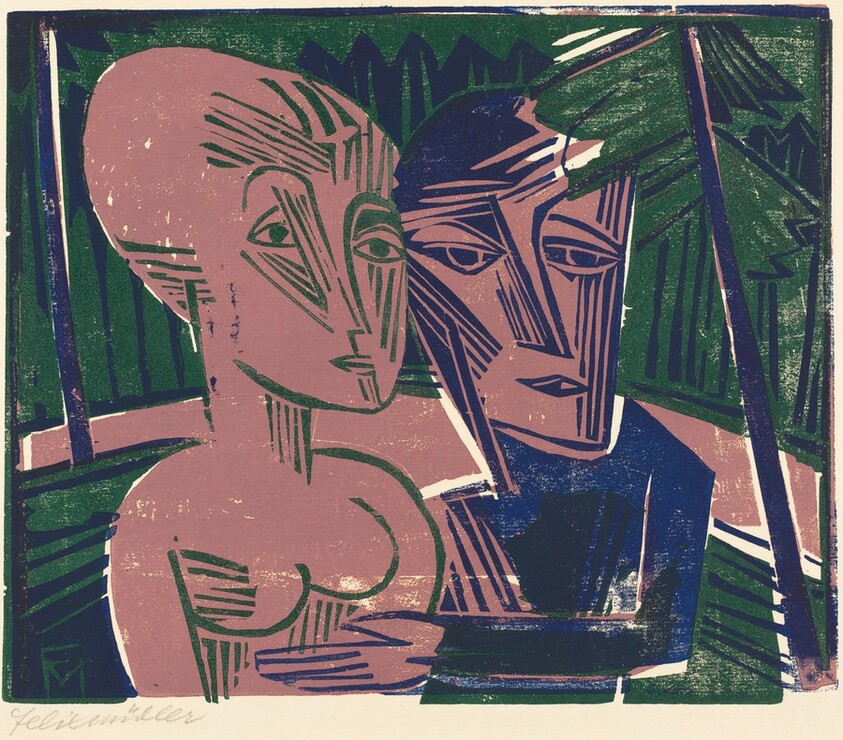 Couple in the Woods (Menschen Im Wald)