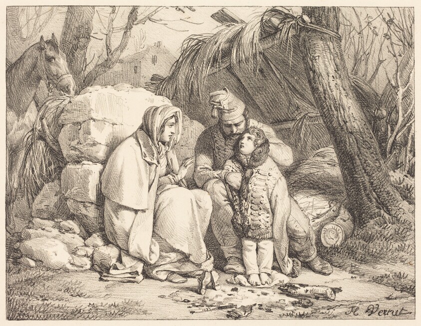 Soldier's Family Encamped