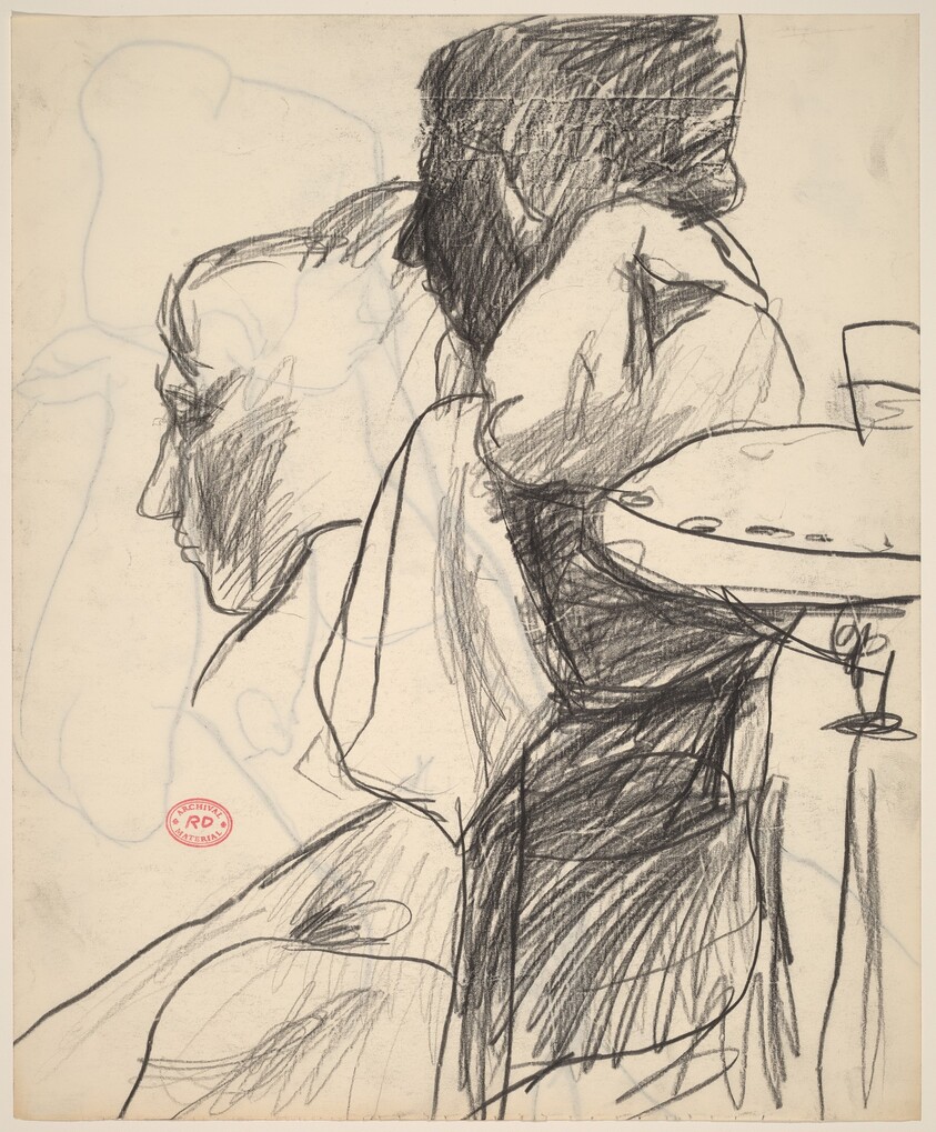 Untitled [two studies of a model] [recto]